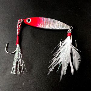 Gulang – leurre métallique VIB en plomb avec hameçon à double assistance et leurre de pêche à la turlutte à plumes - Product Image 6