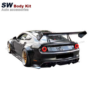 Kit carrosserie large style <span class=keywords><strong>GTR</strong></span> en fibre de verre, capot, pare-chocs, lèvre de pare-chocs, séparateur, jupes latérales, spoiler pour Ford Mustang <span class=keywords><strong>GT500</strong></span> 2015-2017 - Product Image 6