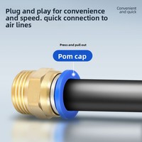 Nouvelles raccords pneumatiques à couplage rapide pour tubes d'air, connecteurs droits filetés en laiton et plastique pour compresseur d'air et pompe