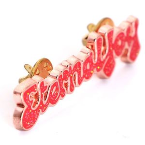 Épinglette personnalisée sur mesure, épinglette en émail avec nom ou mot personnalisé pour accessoires de mode et bijoux - Product Image 3