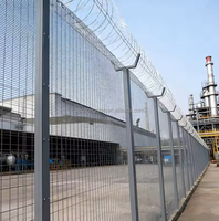 Sistem Pagar Anti-Panjat 358 Mesh untuk Vila dan Perumahan, Panel Las Galvanis