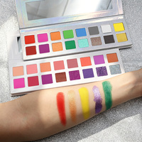 Palette de fards à paupières mats hautement pigmentés en gros, marque privée, emballage personnalisé, logo sur mesure, palette de maquillage scintillante pour les yeux