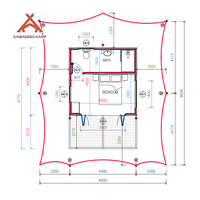 Tente de glamping de luxe Kawagebo Kamp (KK) pour 1-2 personnes, en PVDF imperméable, avec salle de bain, pour hôtels et lodges en plein air