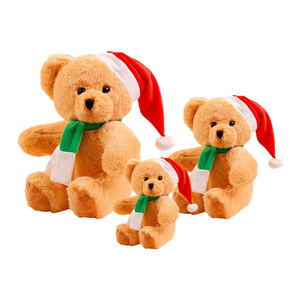<span class=keywords><strong>Orsacchiotto</strong></span> Personalizzabile OEM ODM a Tema Natalizio Super Morbido in Peluche con Cotone PP e Cappello Rosso Natalizio - Product Image 4