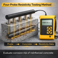 Medidor de Resistividad de Concreto de Alta Precisión Personalizable con Software de Registro de Datos OEM para Ingenieros Civiles, Venta al Por Mayor de Fábrica