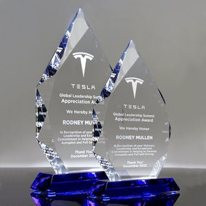 10 "Diamond <span class=keywords><strong>Crystal</strong></span> 3D Clear Lasering Premios corporativos Premios de reconocimiento Premios deportivos con base de pedestal azul como regalo de recuerdo - Product Image 2
