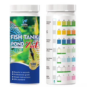 7 trong 1 Pond nước kiểm tra Strips, nước muối nước ngọt <span class=keywords><strong>Kit</strong></span> kiểm tra 50 đếm - Product Image 5