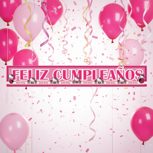 Bannière de fête Hello Kitty en plastique Feliz Cumpleaños 2 pièces 8422935241969 - Product Image 3