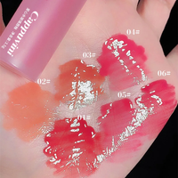 Cappuvini rose glaçure à lèvres miroir amour coeur conception eau lumière verre Transparent minéral brillant à lèvres hydratant beauté liquide