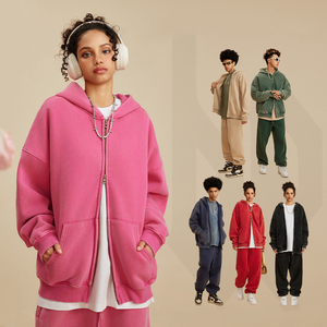 I prodotti più venduti 2024 Logo abiti coordinati per la <span class=keywords><strong>famiglia</strong></span> semplici papà mamma bambini che ispessiscono felpa con cappuccio con cerniera - Product Image 5