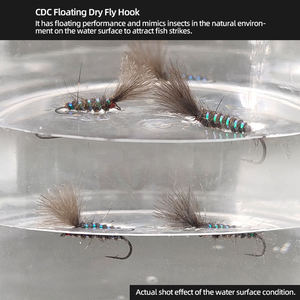 Ensemble de 10 leurres de pêche à la mouche humides pour truites et perches, appâts artificiels durs pour la pêche en lac et en rivière - Product Image 3