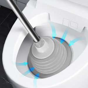 FF5128 salle de bain <span class=keywords><strong>cuisine</strong></span> bouché évier vidange piston haute pression poussée plongeant longue poignée caoutchouc tasse toilette plongeur - Product Image 5