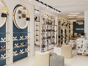 Muebles Personalizados para Tiendas de Calzado, Estantes Modernos para Exhibición de Calzado, Mobiliario para Tiendas Minoristas, Diseño de Interiores - Product Image 2