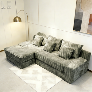 ספת פינתי דחוסה בוואקום, ספת סלון יוקרתית לבית, ריהוט ביתי, ספת קורדרוי ללא מסגרת בצורת ר', מסין - Product Image 1