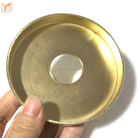 Couvercle rond en laiton galvanisé en fer décoratif d'intérieur en gros pour poteau rond de 1-3/16 "couvercle de base de poteau en métal estampage en acier