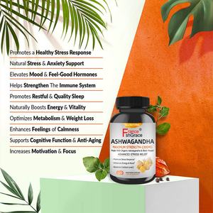 Cápsulas de Ashwagandha a Base de Hierbas, Suplemento de Raíz de Ashwagandha para Adultos, Apoya la Energía Equilibrada y la Resistencia al Estrés - Product Image 4