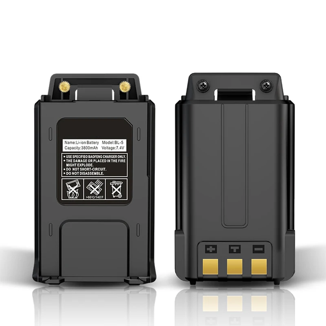 Baofeng UV5R Battery Type-C Recharger Thicker 3800mAh BL-5 for Walkie Talkie Radio UV-5RA UV-5RE BF-F8 BF-F8HP GT-5R UV-5X3 GT-5
