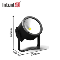 Projecteurs LED COB RGBW 120W en alliage d'aluminium Intuiit avec contrôle DMX512 pour l'éclairage de scène intérieure et de stations de télévision