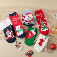 Chaussettes en coton pour femmes, tendance, multi-choix, ambiance festive de Noël, vente en gros, personnalisables, printemps-automne, durables, usage quotidien