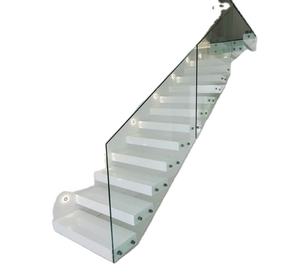 Marches d'escalier en verre feuilleté, garde-corps en verre trempé, escalier à vendre - Product Image 5