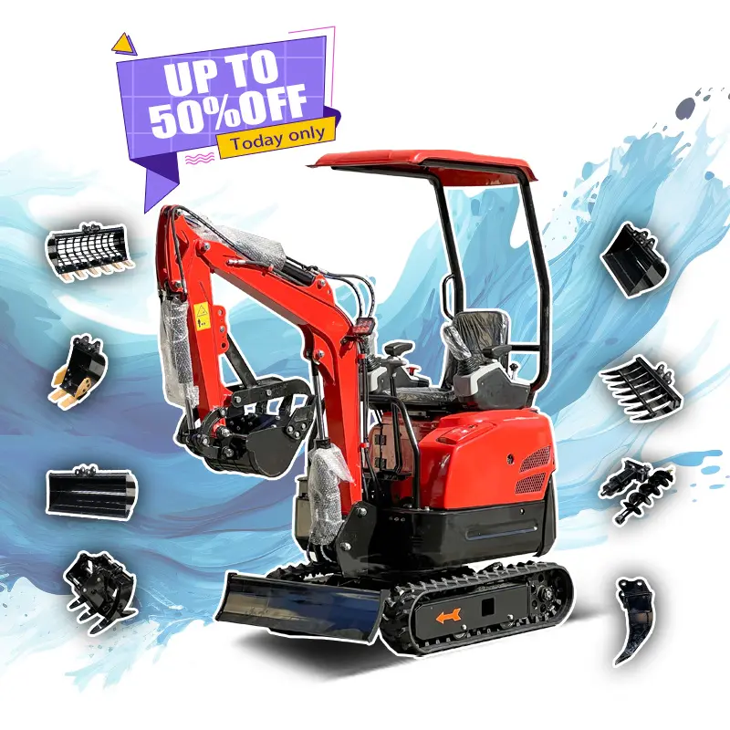 Free shipping cheap sale chinese excavators EPA CE small digger 1.2ton 1.5ton mini excavator machine bagger