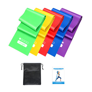 Bande de Résistance Yoga ZAKERDA 1500x150mm 5 Niveaux TPE pour Entraînement de Fitness et Étirements Unisexe à Domicile ou en Salle de Sport - Product Image 4