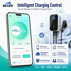 Chargeur de <span class=keywords><strong>voiture</strong></span> <span class=keywords><strong>électrique</strong></span>, 11kw, 16 Amp, 3 phases, Type 2, boîte murale, Station de charge - Product Image 5