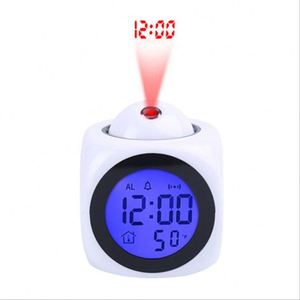Réveil numérique électronique LCD avec projection de l'heure, affichage intelligent de la température, en forme de caméra, pour chambre - Product Image 1