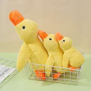 Juguete de Peluche para Perro, Pato de Peluche para Dormir, Resistente a Mordeduras, Pequeño Pato Amarillo de Peluche, Alivia el Aburrimiento, Juguete con Sonido - Product Image 4