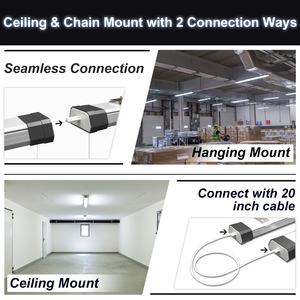 <b>LED</b> Batten Light 100W 120W 1.1m Ceiling Surface Mounted Slim <b>LED</b> <b>Tube</b> Lights 5000K Neutral White for Office, Shop, Garage, - Product Image 2