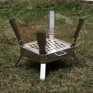 Portable extérieur feu de joie cheminée pliante en fonte <span class=keywords><strong>Biolite</strong></span> Campstove Usb charge Camp 2 brûleurs en acier inoxydable Camping poêle - Product Image 1