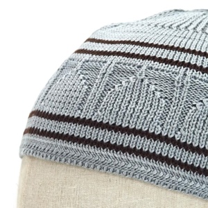Chapeau Kufi tricoté multicolore haute durabilité avec bonnet de prière rayé pour homme et Kopiah ethnique pour usage quotidien – Casquette ethnique - Product Image 4