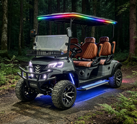 Voiturette de golf électrique 72V 6 places de luxe tout-terrain surélevée avec batterie au lithium