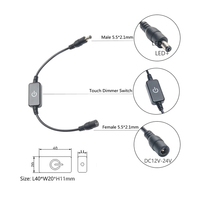 4A 6A LED Dimmer 12-24V dokunmatik algılama anahtarı açık/kapalı 10-100% kısılabilir siyah veya beyaz plastik kasa hiçbir kaynak DC 5.5*2.1mm soket