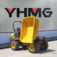 Livraison gratuite 3 tonnes chargeur frontal mini benne camion roues 4X4 hydraulique avec moteur diesel tracteur à benne basculante articulé
