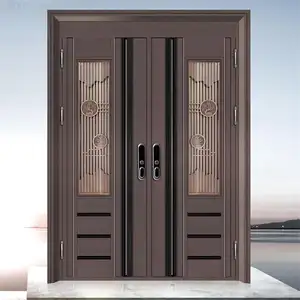 China Supplier Entry Exterior Security Steel Door Main Door Design Metal Steel Door For Villa