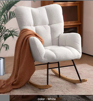 Fauteuil en velours moderne nordique avec housse amovible, base confortable, pieds en acier inoxydable, style panneau de bois, pour salon de détente