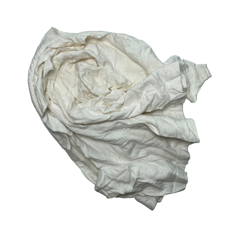 Prix usine Recyclé Blanc Import Guenilles et Chiffons D'essuyage Coupés Chiffon