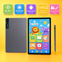 Tablet PC Baru 10.95 Inci MTK6789 untuk Belajar Anak, Android 16, 6GB+128GB, Tablet PC 4G Sim Card, Prosesor Octa Core, Pabrik OEM/ODM