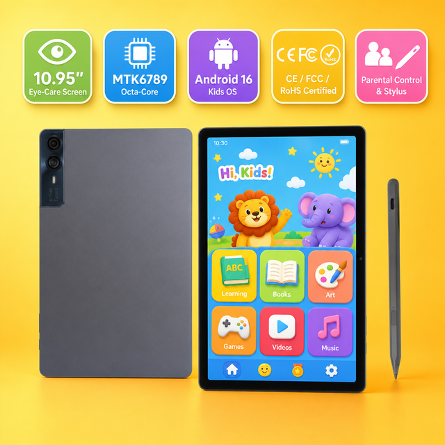 New 10.95 Inch MTK6789 Tablet PC for Kids Study Android 16 6GB+128GB Tablet PC 4G Sim Card Octa Core Processor OEM/ODM Factory