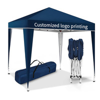 Tente de camping pliable à quatre coins pour le commerce extérieur transfrontalier, avec structure en tuyaux de fer et tissu Oxford, toutes saisons, protection solaire