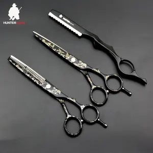 6.0 inch Barber Scissors Kit hair cutting scissor thinning shear set for hairdressing Salons Haicut Trimmer Clipper