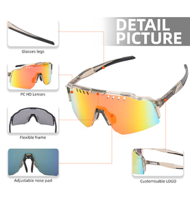 Gafas de Sol Deportivas para Pickleball, Estilo Moderno, Logotipo Personalizado, Resistentes al Viento, para Ciclismo y <span class=keywords><strong>Running</strong></span>, <span class=keywords><strong>Lentes</strong></span> de Sol - Product Image 4