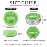 Champú Sólido Natural con Extracto de Menta, Aceite de Coco y Aceite de Árbol de Té, Equilibra la Grasa del Cabello, Fortalece el Cabello, OEM, ODM, Marca Privada