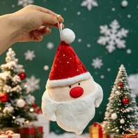 Guirlande de Noël en peluche OEM ODM, décoration rembourrée avec un grand nœud rouge pour la décoration de la maison, les cadeaux de fête et les cadeaux de Noël