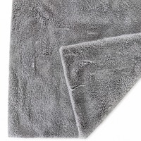 Serviette de lavage de voiture en microfibre polaire corail sans bords 500 GSM 16x16 pouces, douce, ultra-absorbante, séchage rapide, sans rayures