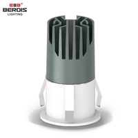 Spot LED encastré anti-éblouissement en aluminium pour intérieur commercial moderne, 5W 7W