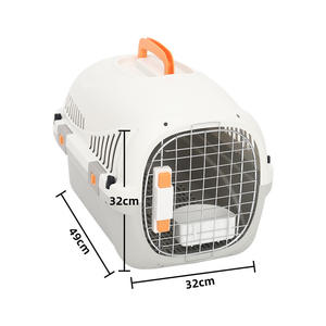 <span class=keywords><strong>Cage</strong></span> de chien de boîte de vol de chat en plastique de modèle solide portatif avec des transporteurs d'animal familier de caractéristiques de sac à dos pour l'expédition de voiture fournitures essentielles - Product Image 5