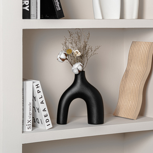 White Ceramic <strong>Vases</strong> Set of <strong>2</strong>, <strong>Flower</strong> <strong>Vase</strong> for Decor, Modern Decorative <strong>Vase</strong> Centerpiece for Wedding Dinner Table Party - Product Image 4