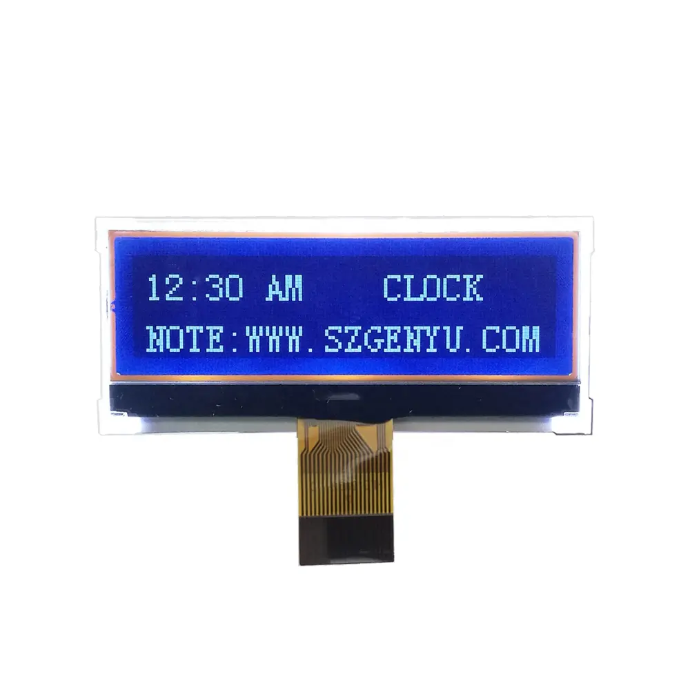 شاشة Lcd COG, شاشة LCD الرسم 128x32 أزرق FSTN إضاءة خلفية بيضاء 22 دبوس FPC مصفوفة نقطية وحدات Lcd